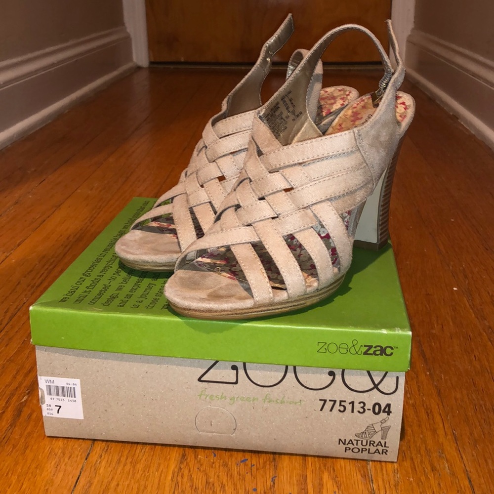 Zoe & Zac Natural Poplar [77513-04] Heeled Sandals